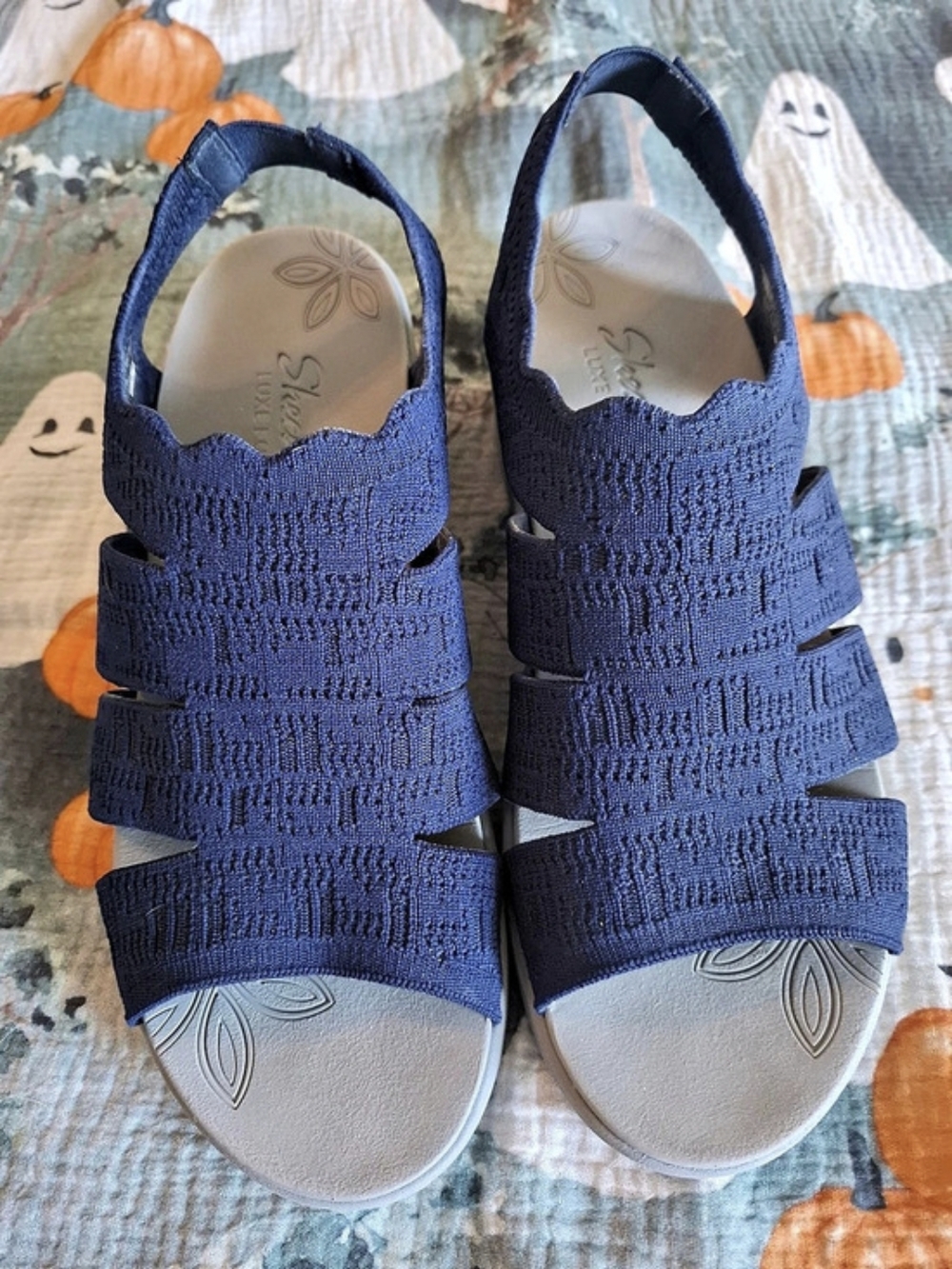 Skechers Cali Beverlee - High Tea Blue Platform Sport Sandals